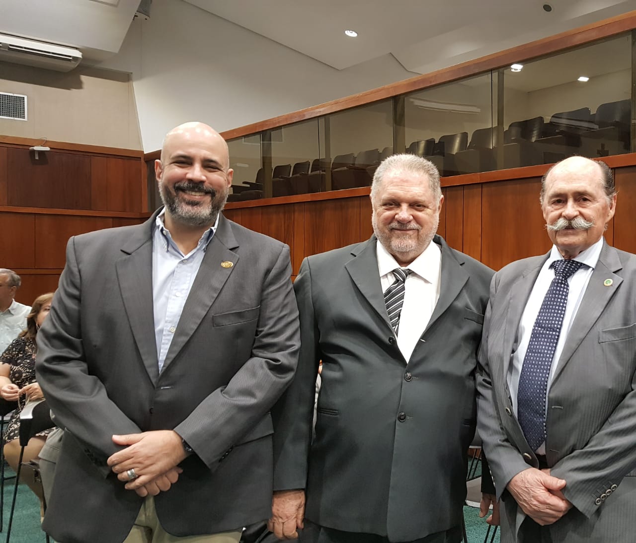 Haikal Helou (esquerda), Carlos Alberto Ximenes e Salomão Rodrigues Filho